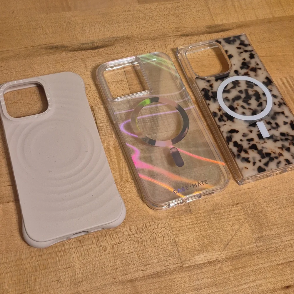 Bundle iPhone 15 Pro Max Luxury Magic Safe Magnetic Square Plating Frame Cases